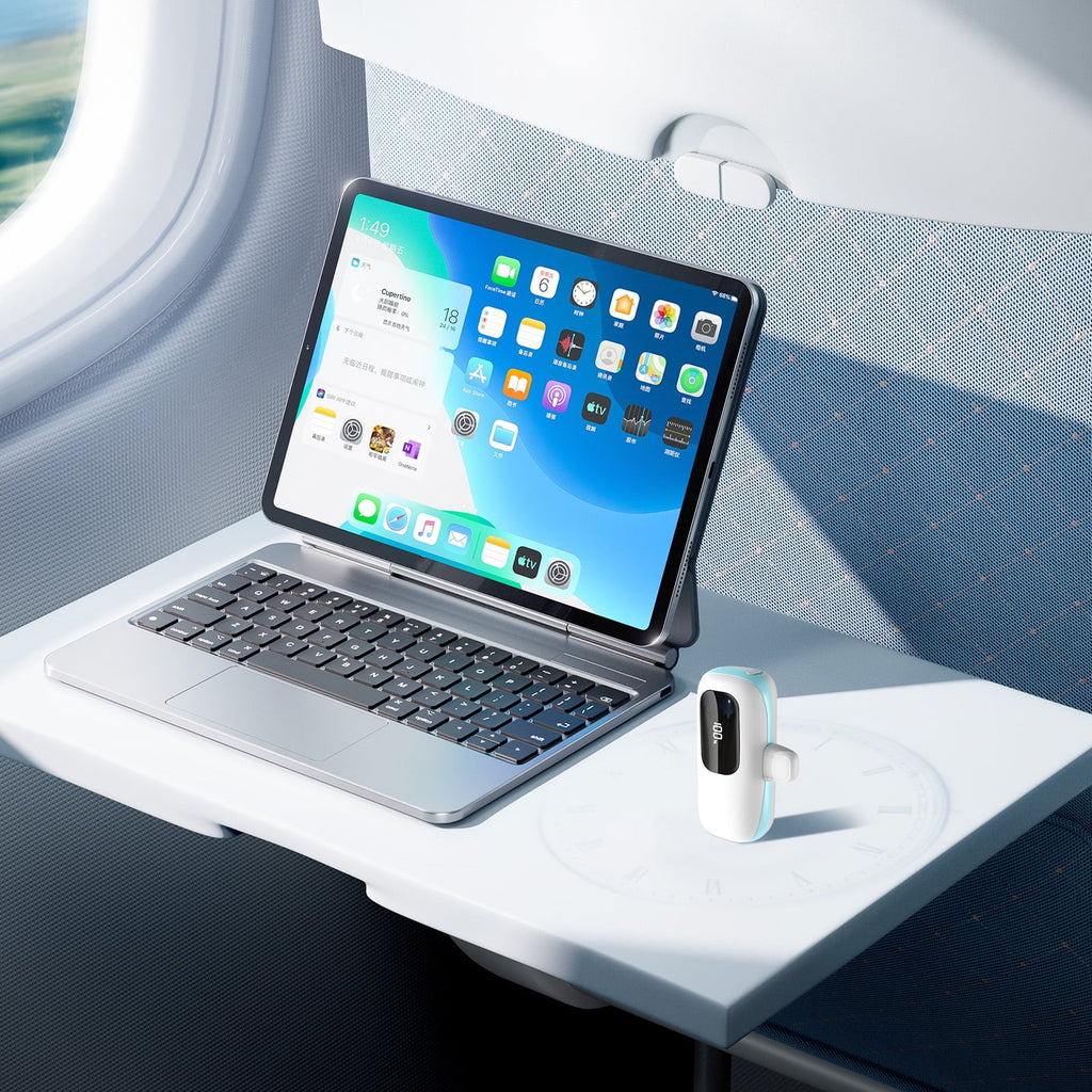 Portable Charger 5000Mah Power Bank with LCD Display, 20W Quick Charge USB-C Battery Pack Compatible with Iphone16/15 Series, Android, Samsung, Pixel, Blue