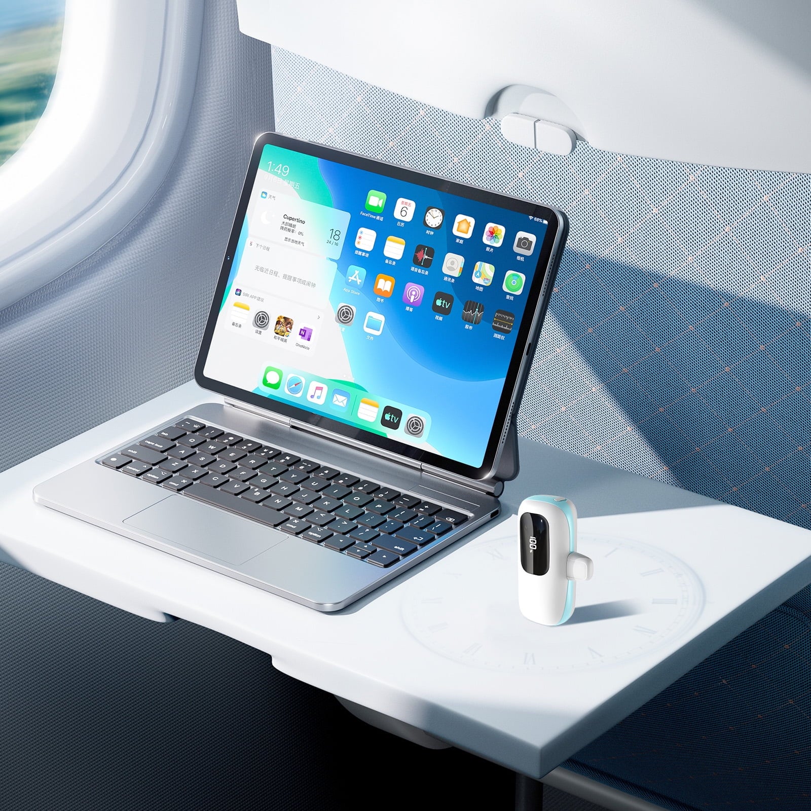 Portable Charger 5000Mah Power Bank with LCD Display, 20W Quick Charge USB-C Battery Pack Compatible with Iphone16/15 Series, Android, Samsung, Pixel, Blue